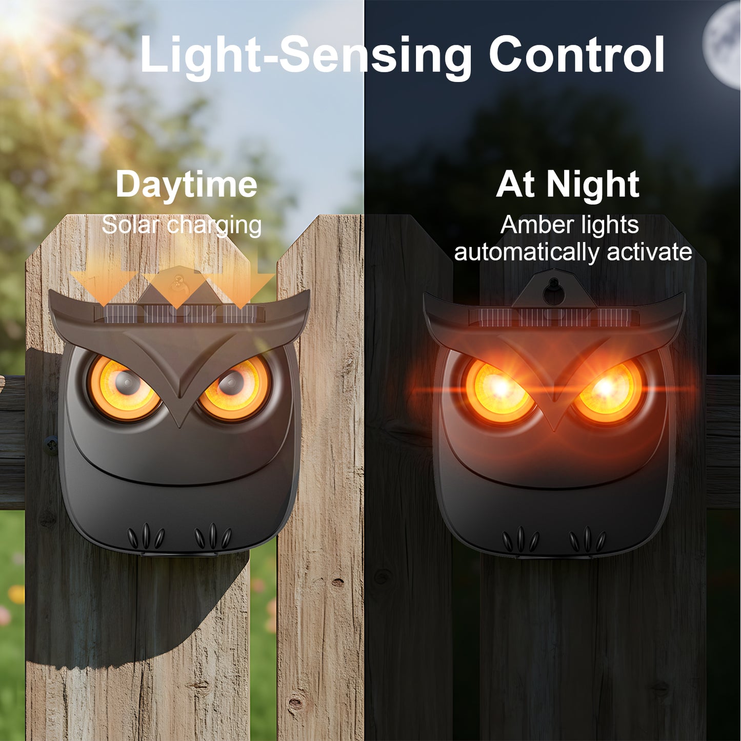 Intelligent PIR 'Guardian' Owl Light — Whimsical Motion Sensor Garden Guard