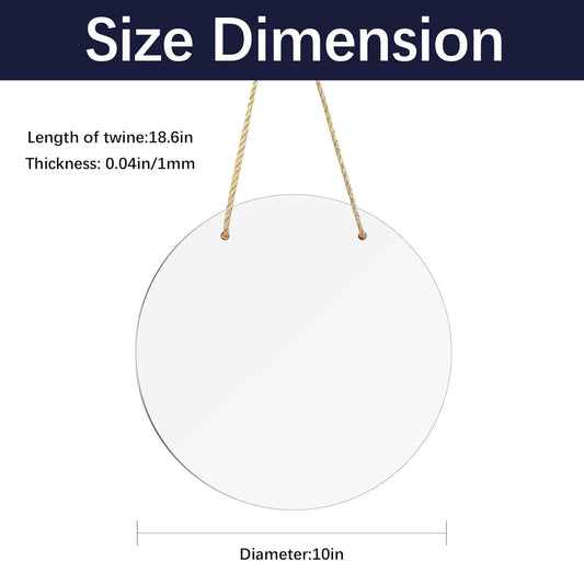 12 pcs sublimation door hanger blanks,10 inch metal circle Unfinished Blank Sign Door Hanger,sublimation sign blanks,sublimation ornament blank decorative door hanger