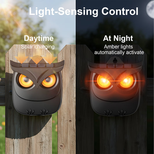 Intelligent PIR 'Guardian' Owl Light — Whimsical Motion Sensor Garden Guard